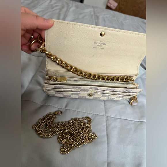 Louis Vuitton Damier Azur Sara Long Wallet & Jacquard strap with coin purse - Picture 8 of 17